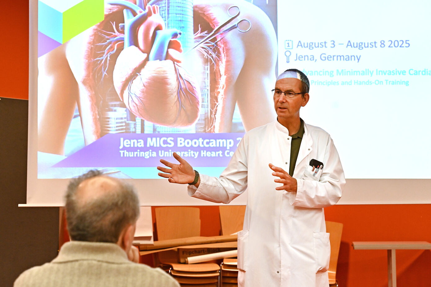 Prof. Dr. Torsten Doenst bei der Auftaktveranstaltung vom ersten Jenaer MICS Bootcamp 2025 | Foto: Michael Szabo