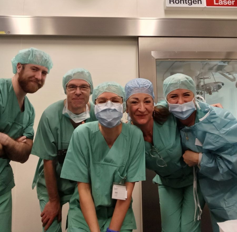 Anästhesie- und Medienteam