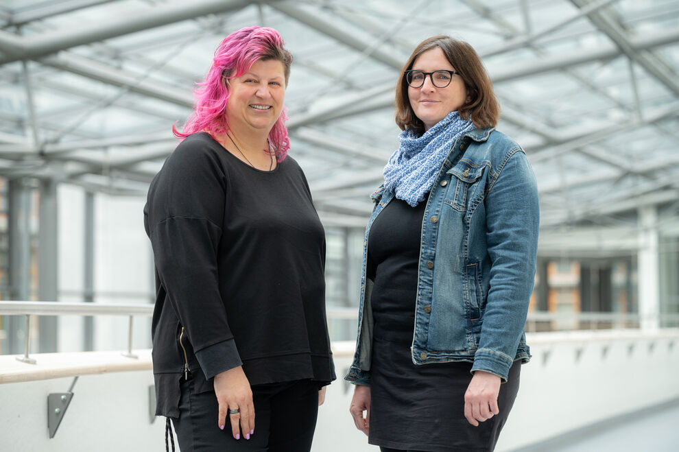 vlnr. Anke Braune, Antje Pester